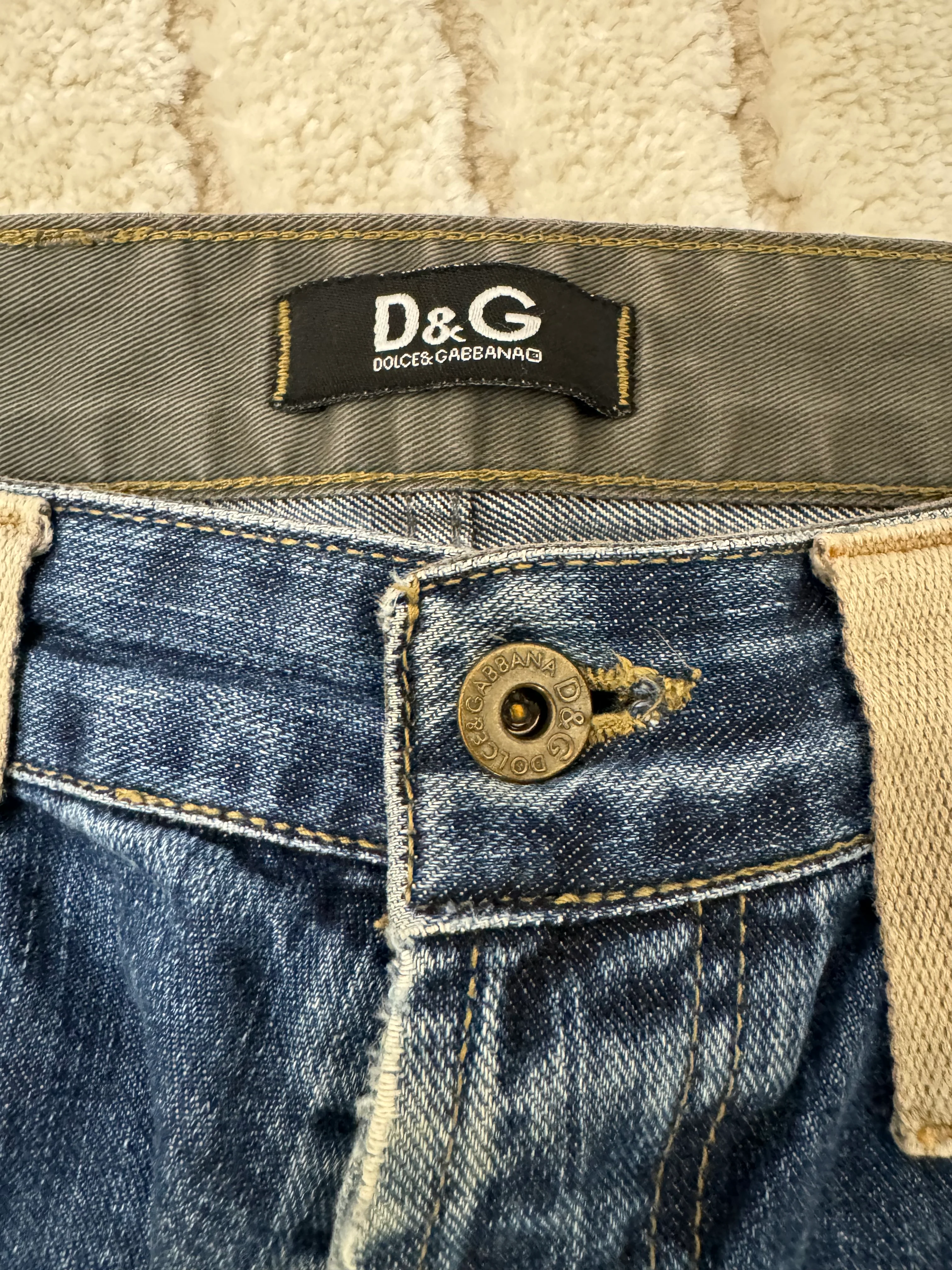 00s Dolce & Gabbana Army Cargo Denim Pants - Image 3