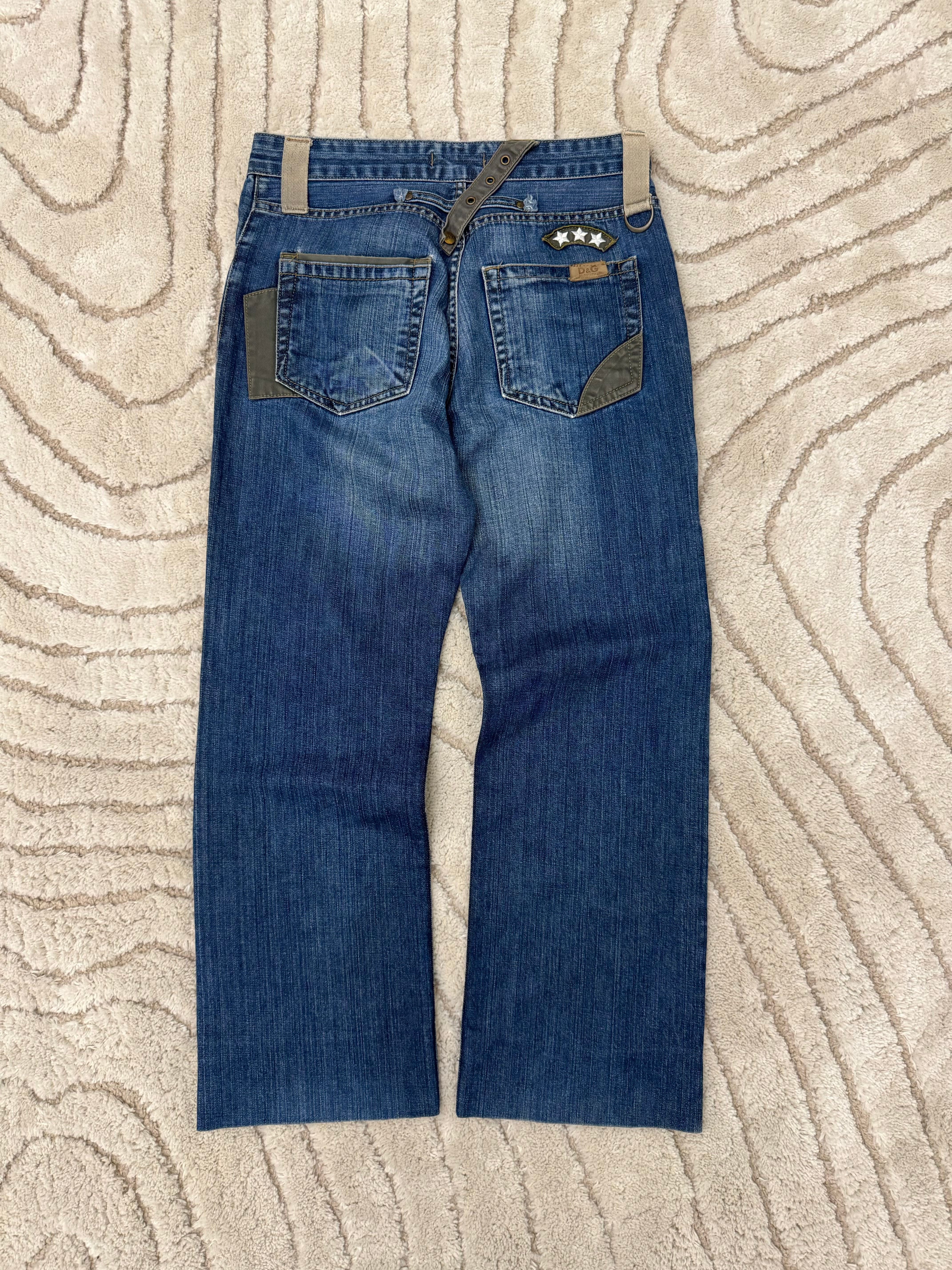 00s Dolce & Gabbana Army Cargo Denim Pants - Image 4