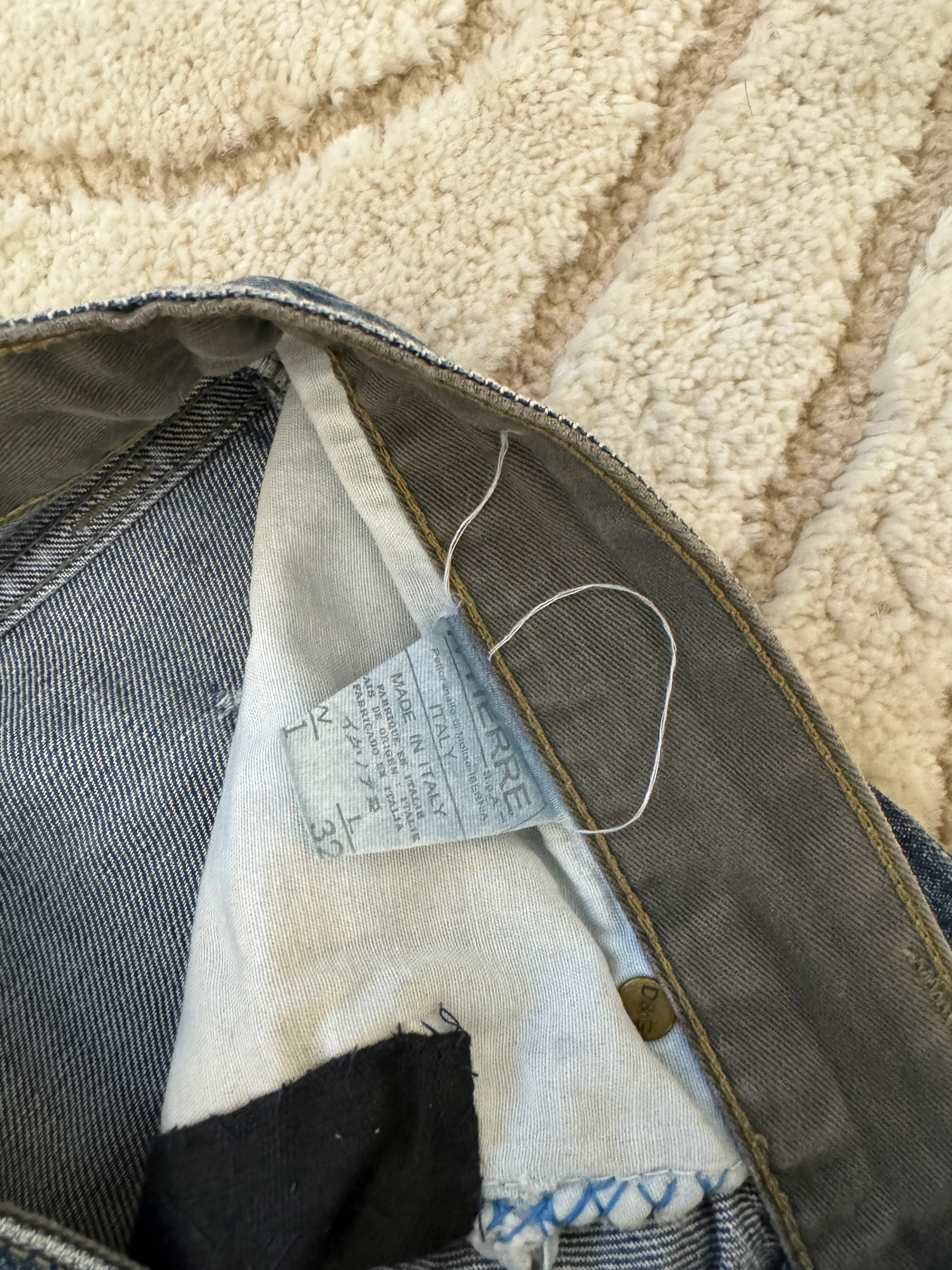 00s Dolce & Gabbana Army Cargo Denim Pants - Image 6