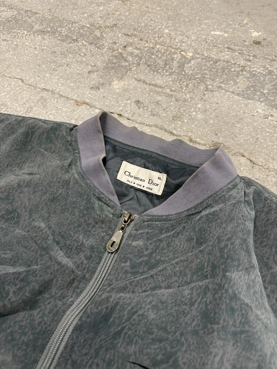 1980s Christian Dior Abstract Ocean Bomber Jacket - Image 7