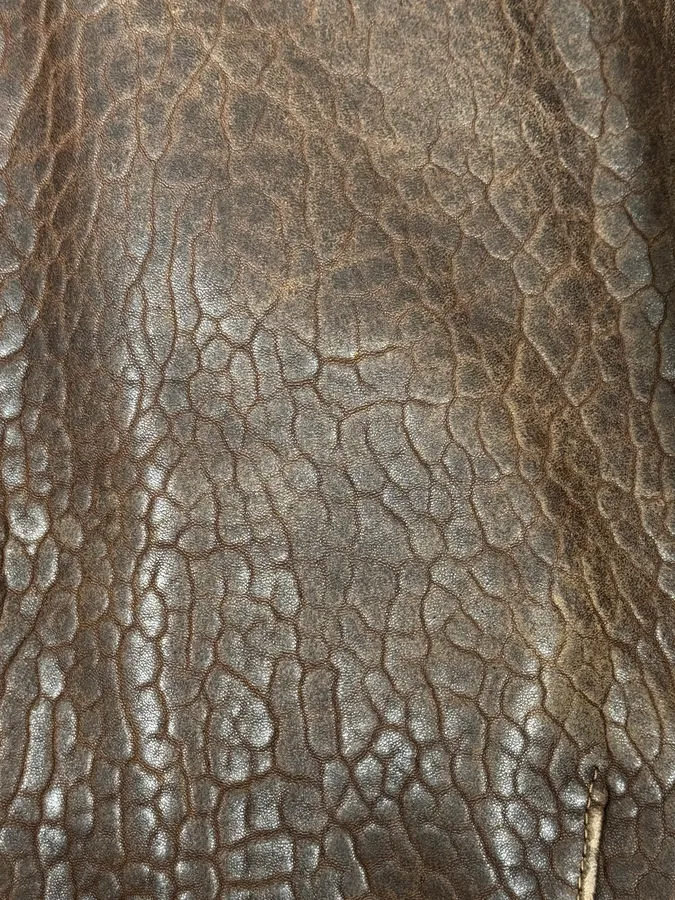 1990s Archive Brown Fur Collar Aviator Bomber Leather Jacket - Image 13