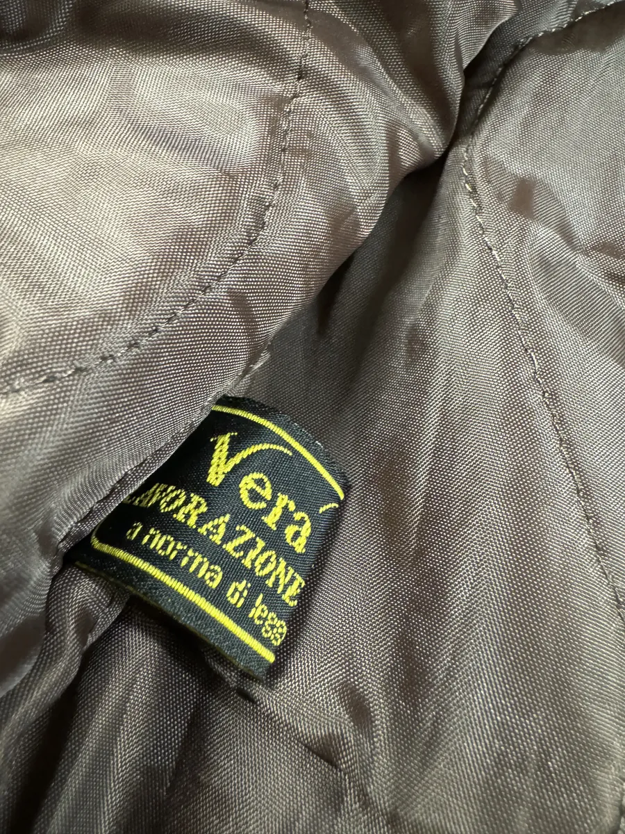 1990s Italian Artisanal Eroded Leather Jacket - Image 13