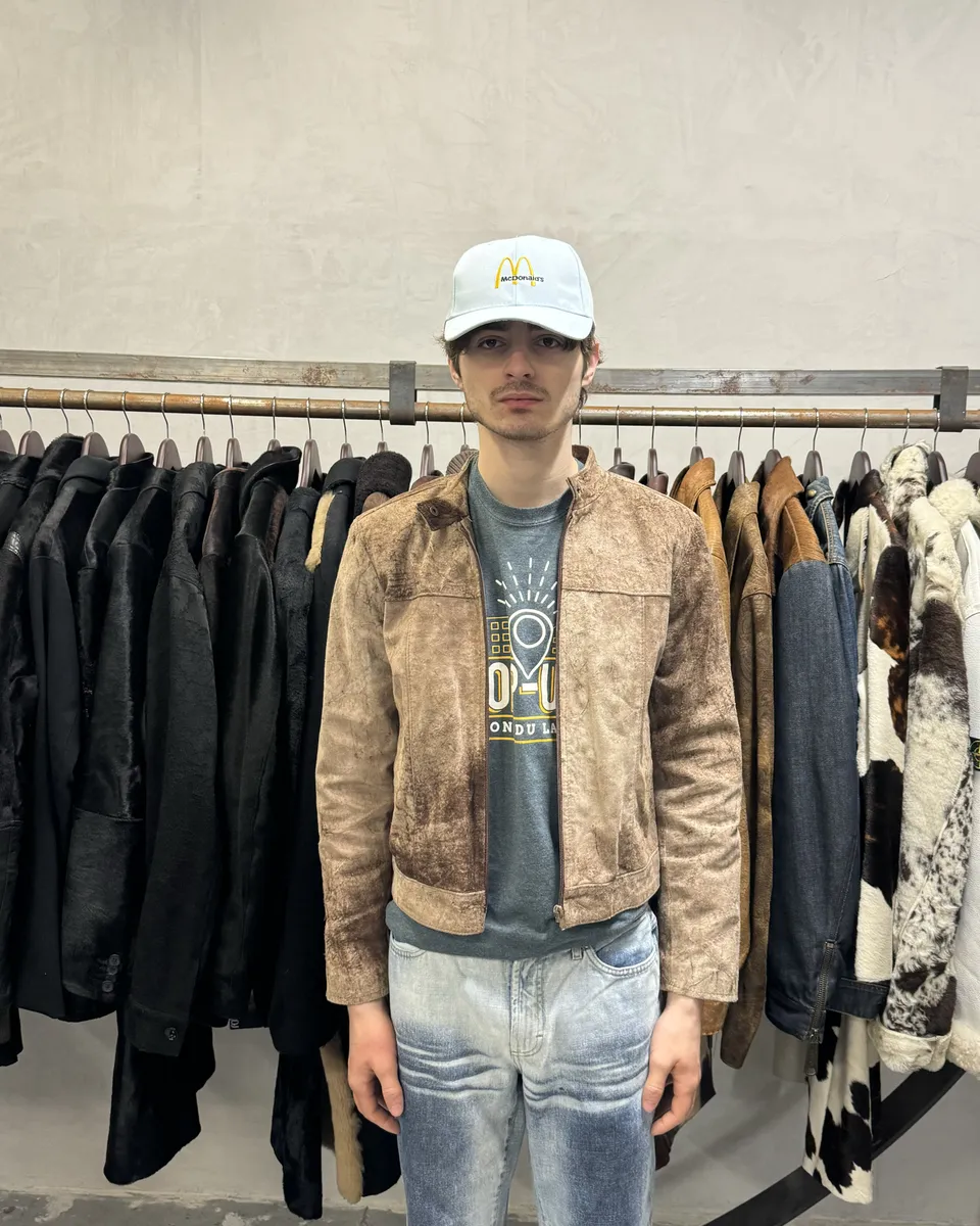 1990s Italian Artisanal Eroded Leather Jacket - Image 3