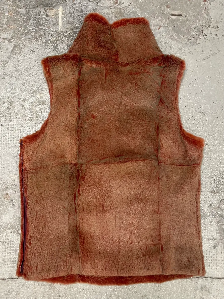 1990s Plein Sud Iridescent Fur Effect Sleeveless Turtleneck - Image 4