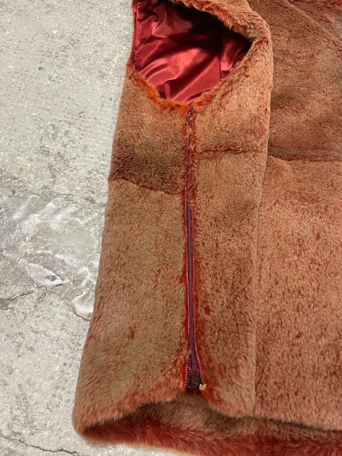 1990s Plein Sud Iridescent Fur Effect Sleeveless Turtleneck - Image 6