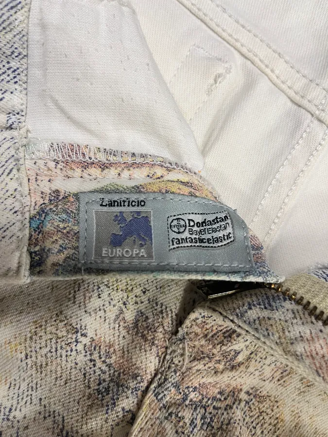 1990s Roberto Cavalli Eroded Baroque White Pants - Image 10