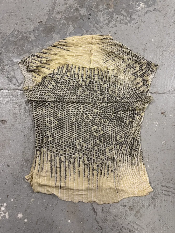 1990s Roberto Cavalli Snake Top - Image 5