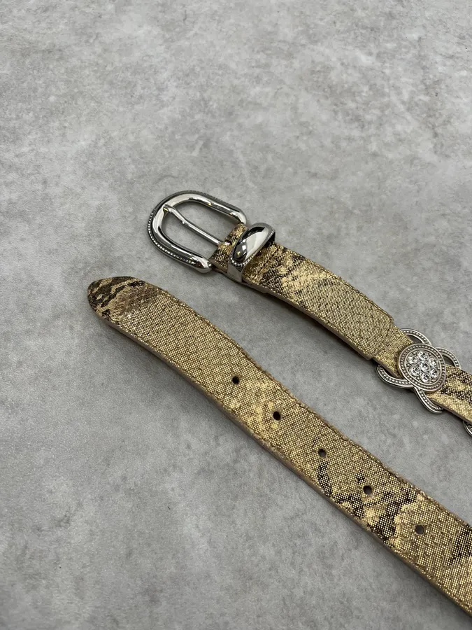 2000s Berge Snake Effect Ornament Belt - Image 5