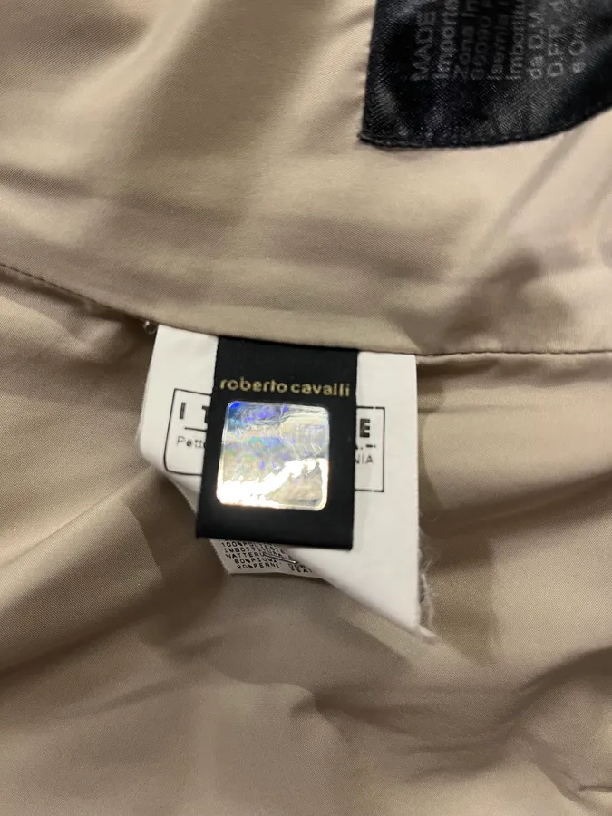 2000s Cavalli Beige Harness Puffer Bondage Jacket - Image 9