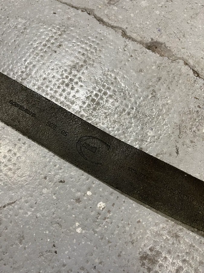 2000s Cavalli Black Eroded Leather Belt - Image 6