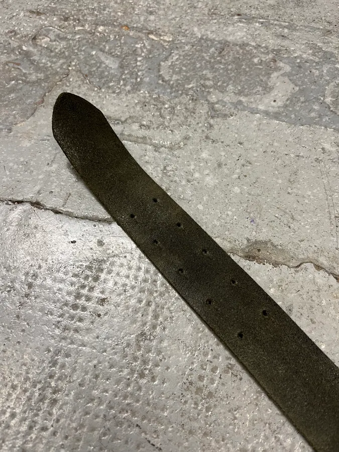 2000s Cavalli Black Eroded Leather Belt - Image 8