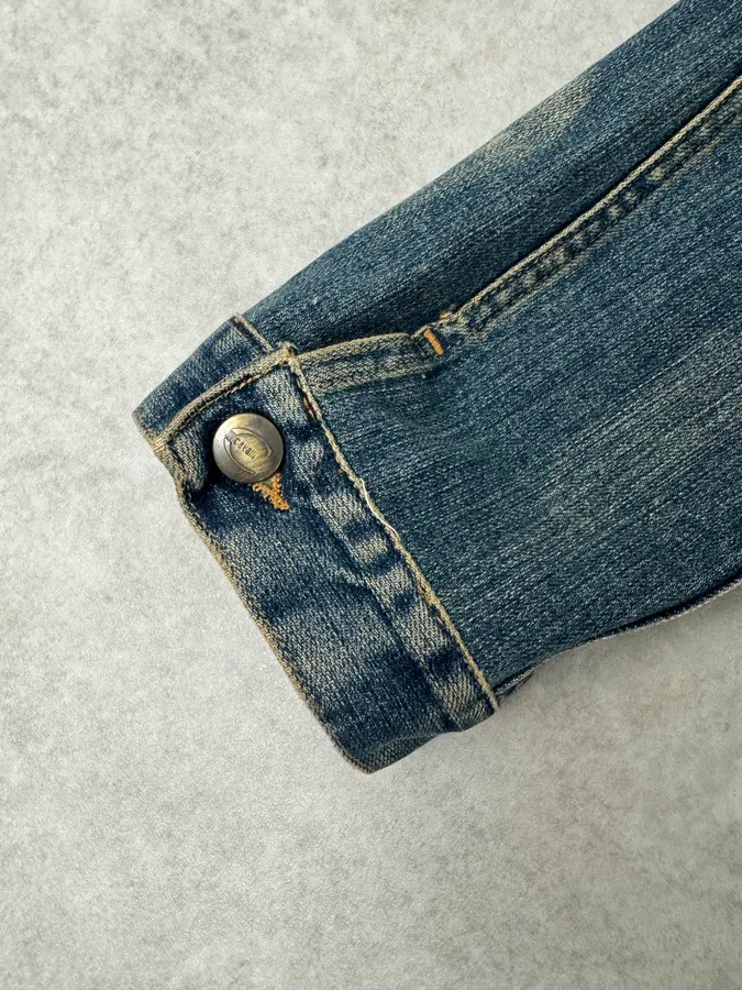 2000s Cavalli Blue Studded Denim Jacket - Image 13