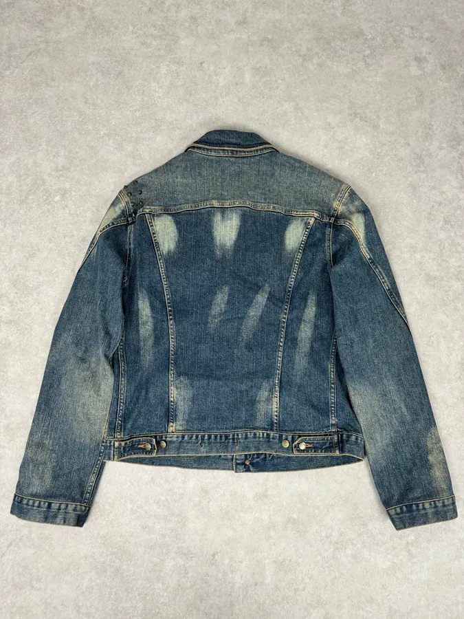 2000s Cavalli Blue Studded Denim Jacket - Image 5