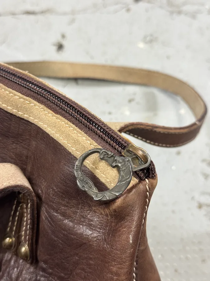 2000s Cavalli Brown Brut Handle Bag - Image 4