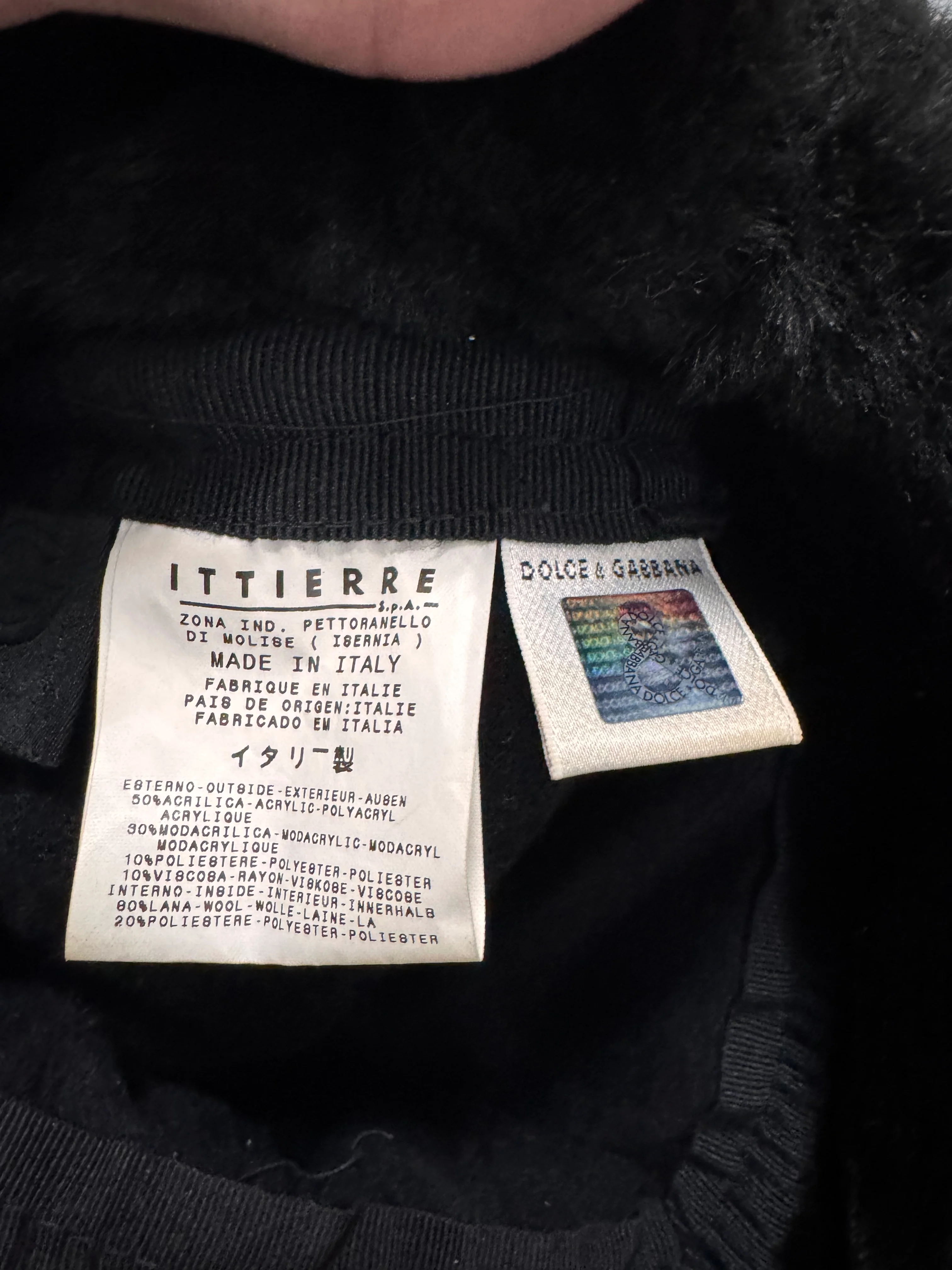 2000s Dolce & Gabbana Black Faux Fur Chapka - Image 7