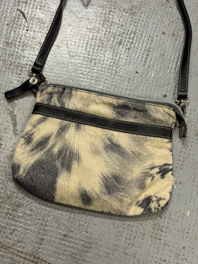 2000s Cavalli Fur Effect Shoulder Bag - Image 4