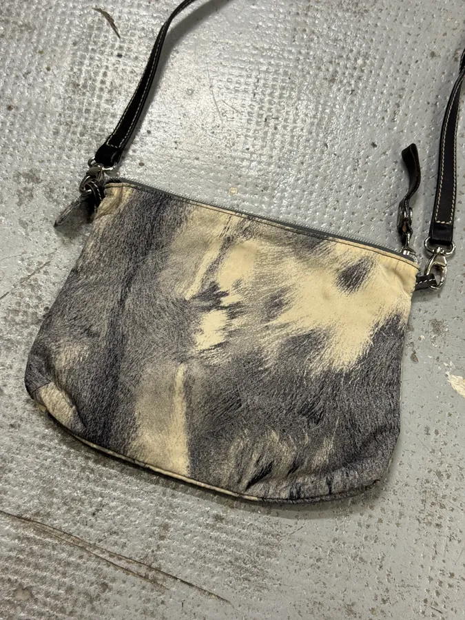 2000s Cavalli Fur Effect Shoulder Bag - Image 5