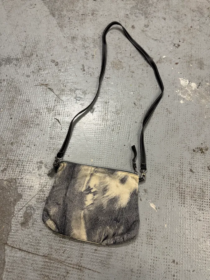 2000s Cavalli Fur Effect Shoulder Bag - Image 8