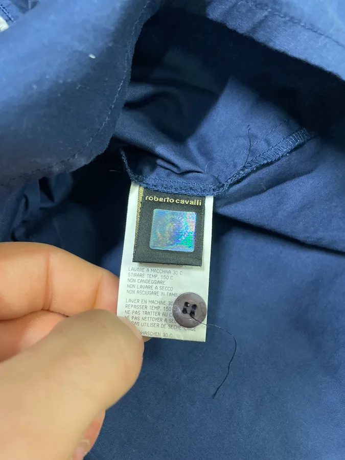 2000s Cavalli Imperial Birds Embroideries Shirt - Image 10