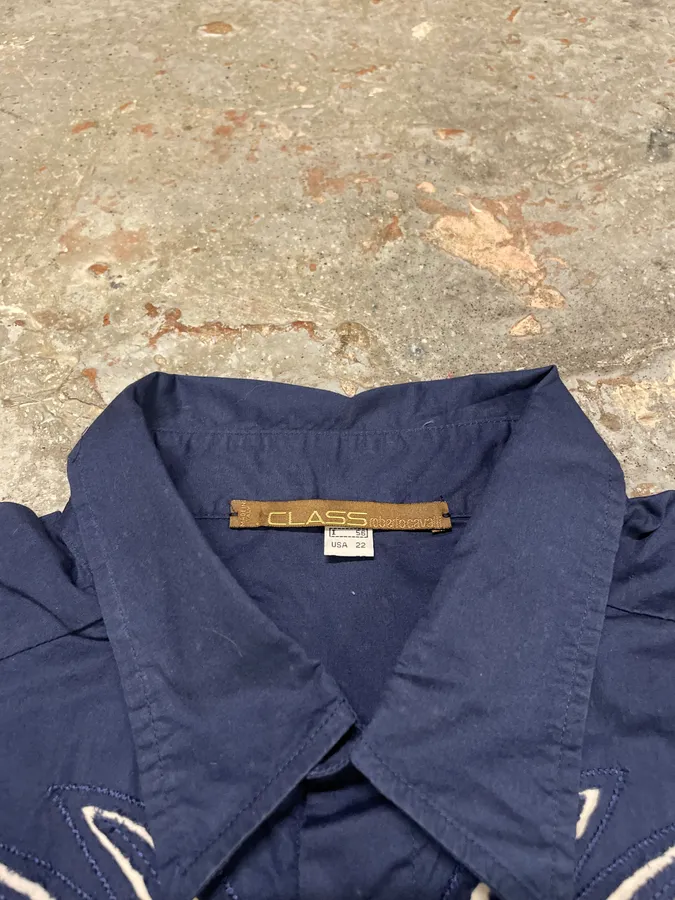 2000s Cavalli Imperial Birds Embroideries Shirt - Image 9