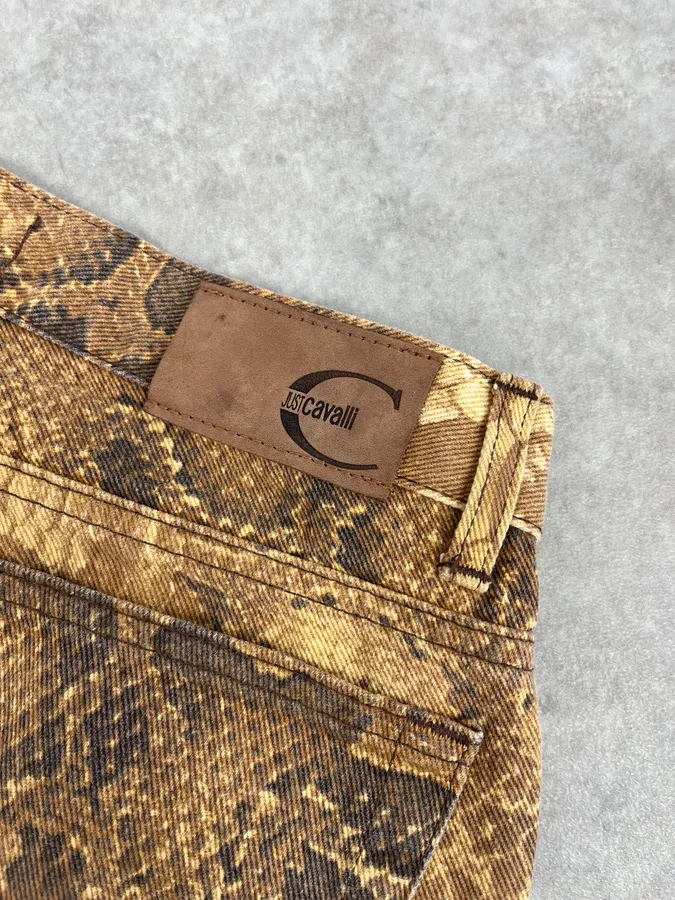 2000s Cavalli Python Snake Brown Pants - Image 11