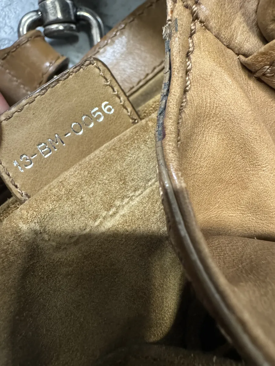 2000s Dior Camel Leather Hobo Cabas Handle Bag - Image 8