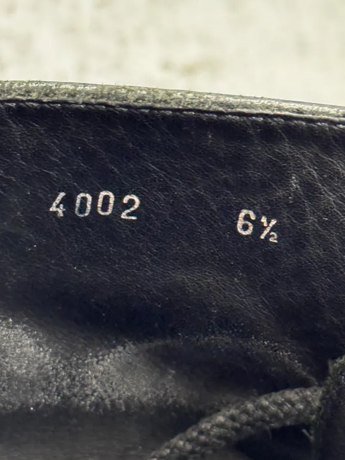 2000s Dolce & Gabbana Black Eroded Leather Boots - Image 10