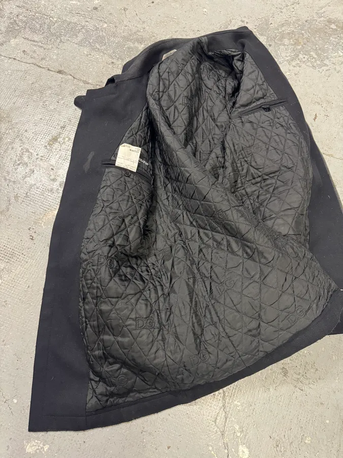 2000s Dolce & Gabbana Black Wool Asymmetrical Jacket - Image 10