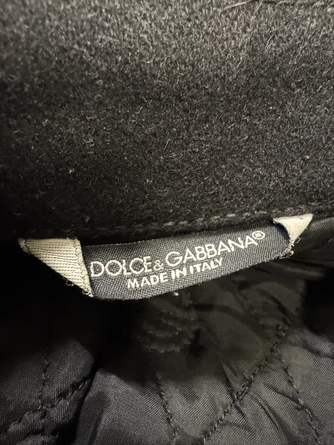 2000s Dolce & Gabbana Black Wool Asymmetrical Jacket - Image 4