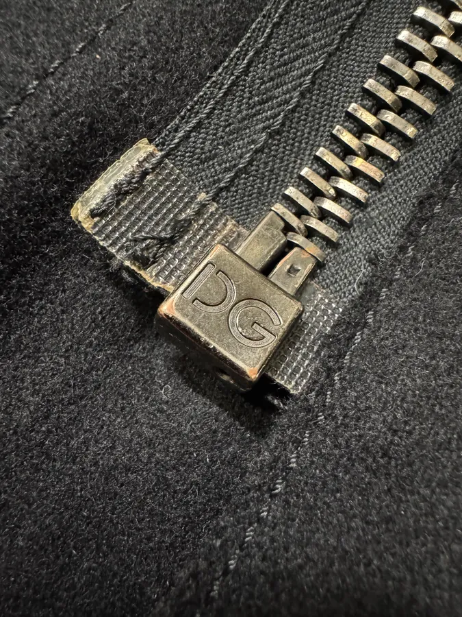 2000s Dolce & Gabbana Black Wool Asymmetrical Jacket - Image 5