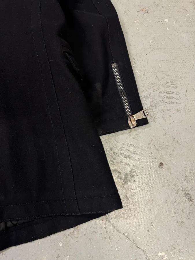 2000s Dolce & Gabbana Black Wool Asymmetrical Jacket - Image 7