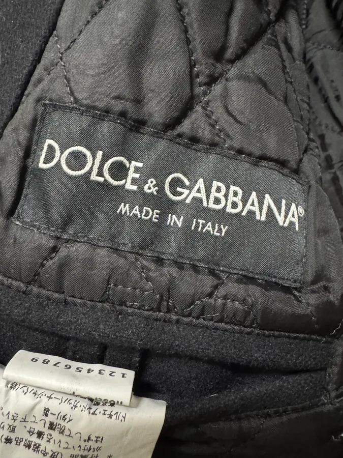 2000s Dolce & Gabbana Black Wool Asymmetrical Jacket - Image 8