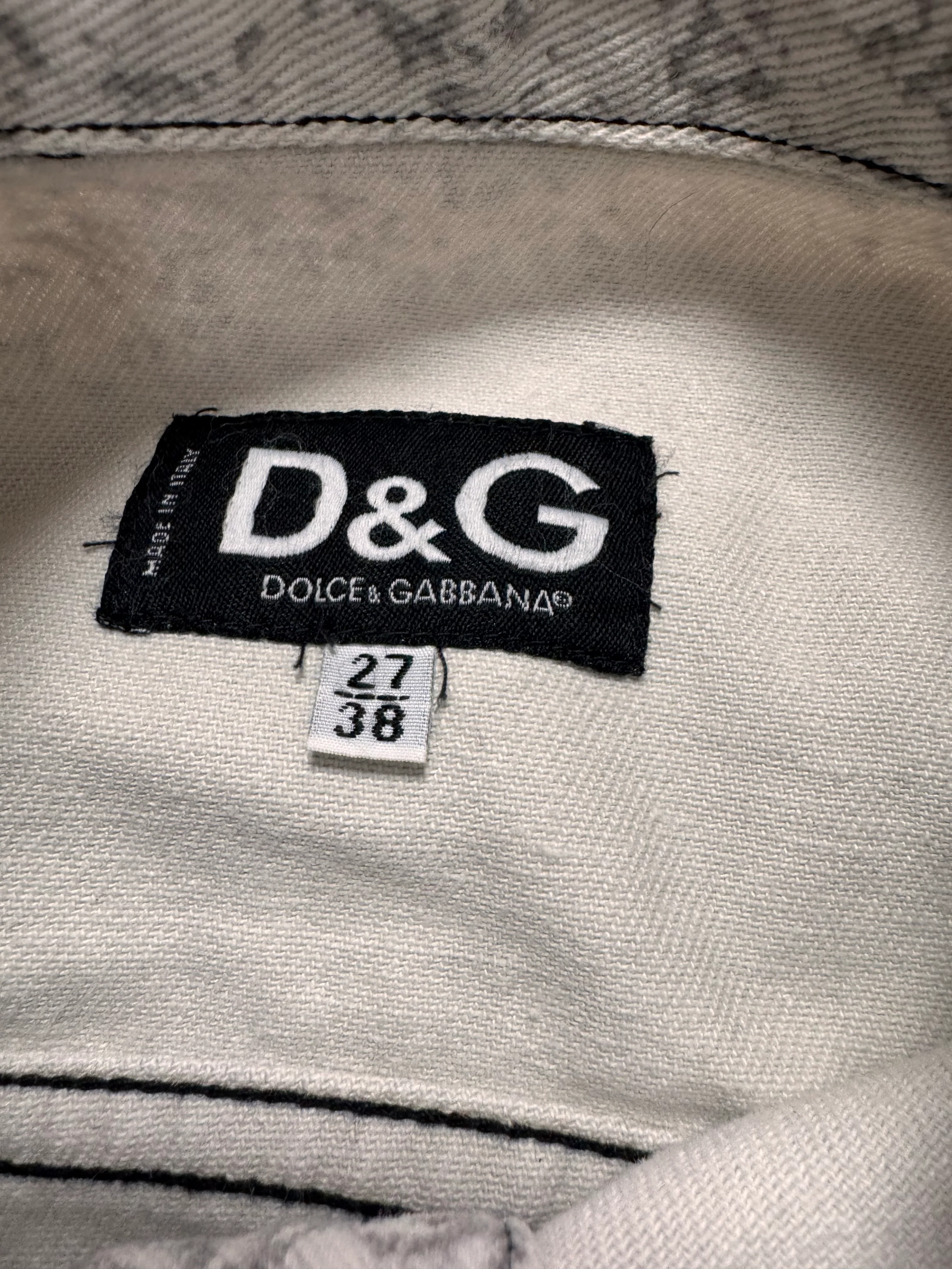 2000s Dolce & Gabbana Camouflage Light Cropped Jacket - Image 5