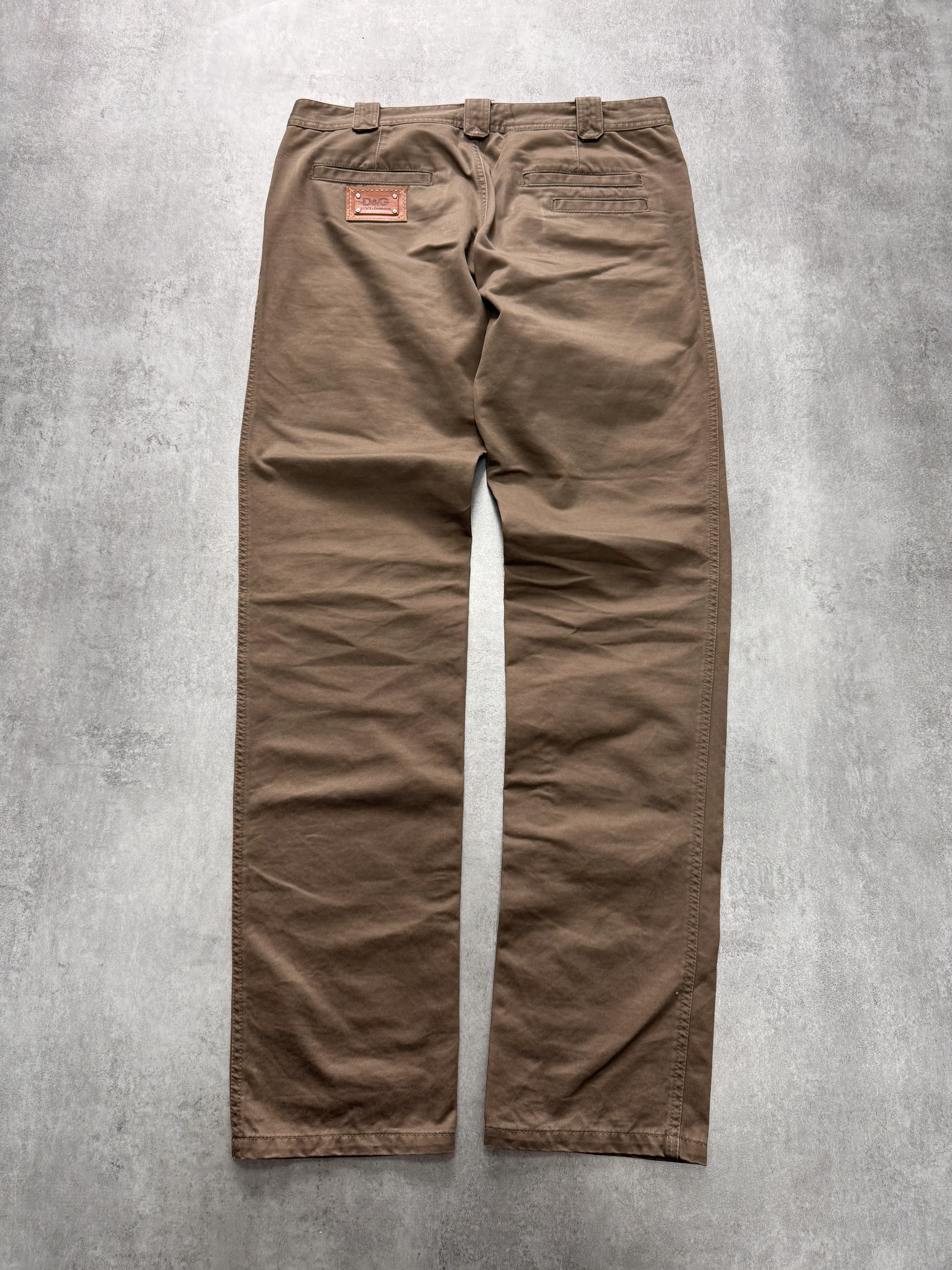 2000s Dolce & Gabbana Cargo Brown Pants - Image 3