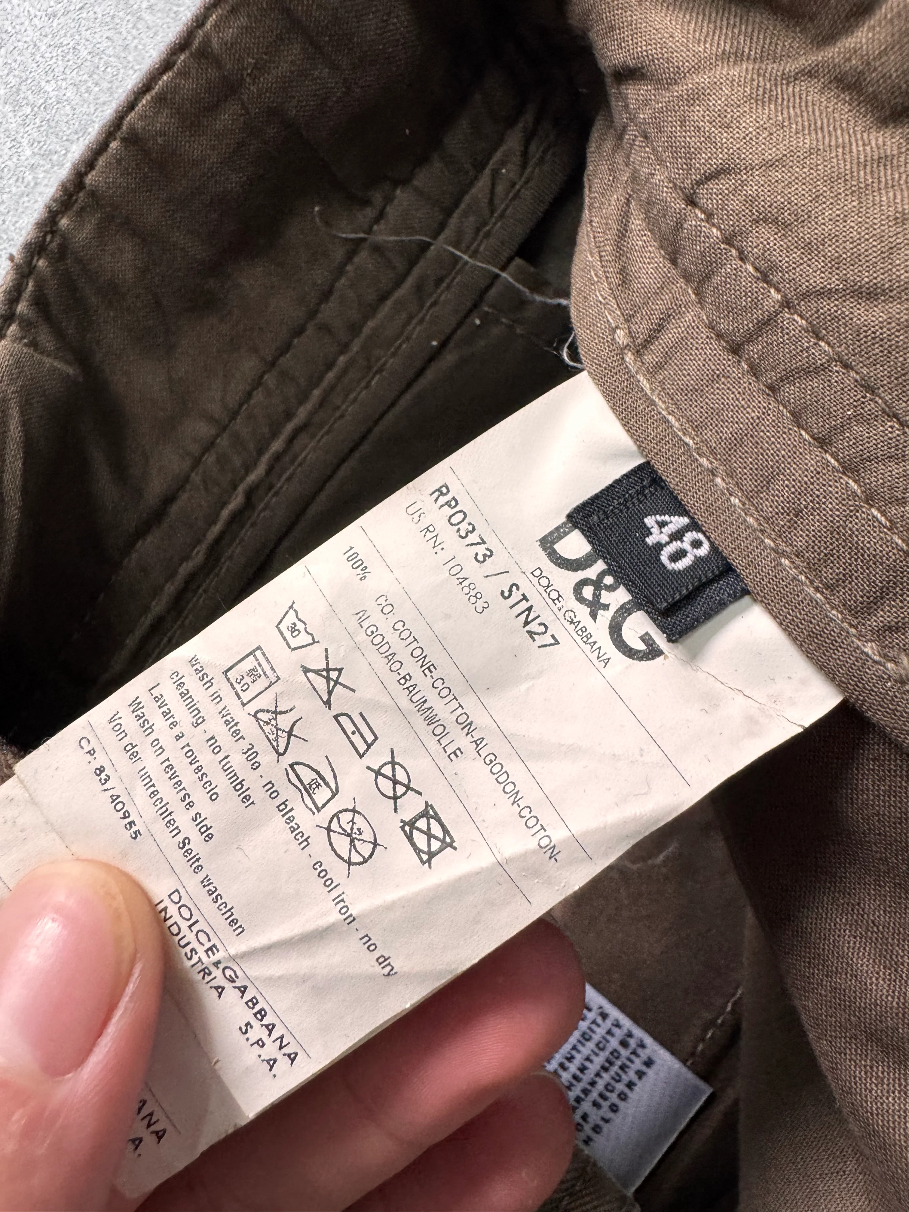 2000s Dolce & Gabbana Cargo Brown Pants - Image 5