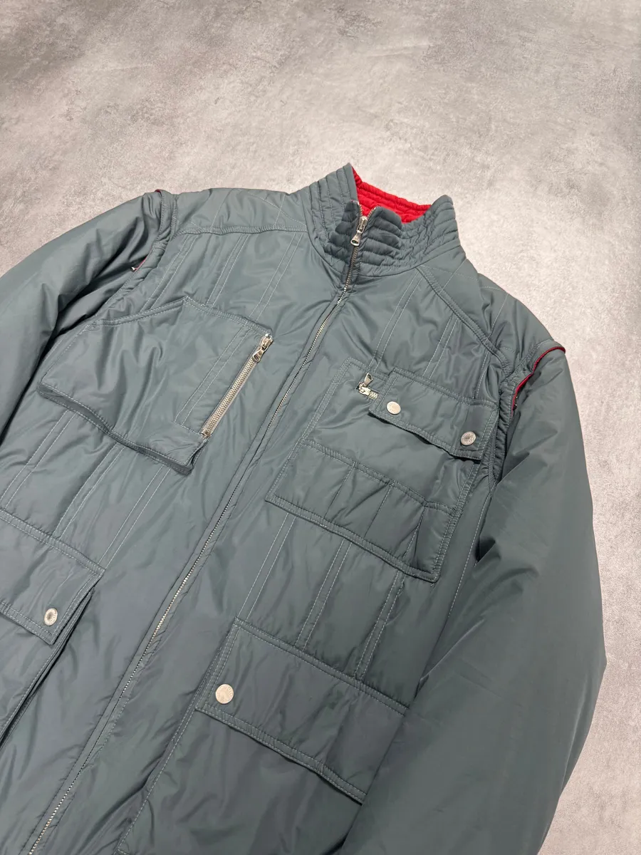 2000s Dolce & Gabbana Grey Sleeves Removable Puffer Jacket - Image 3