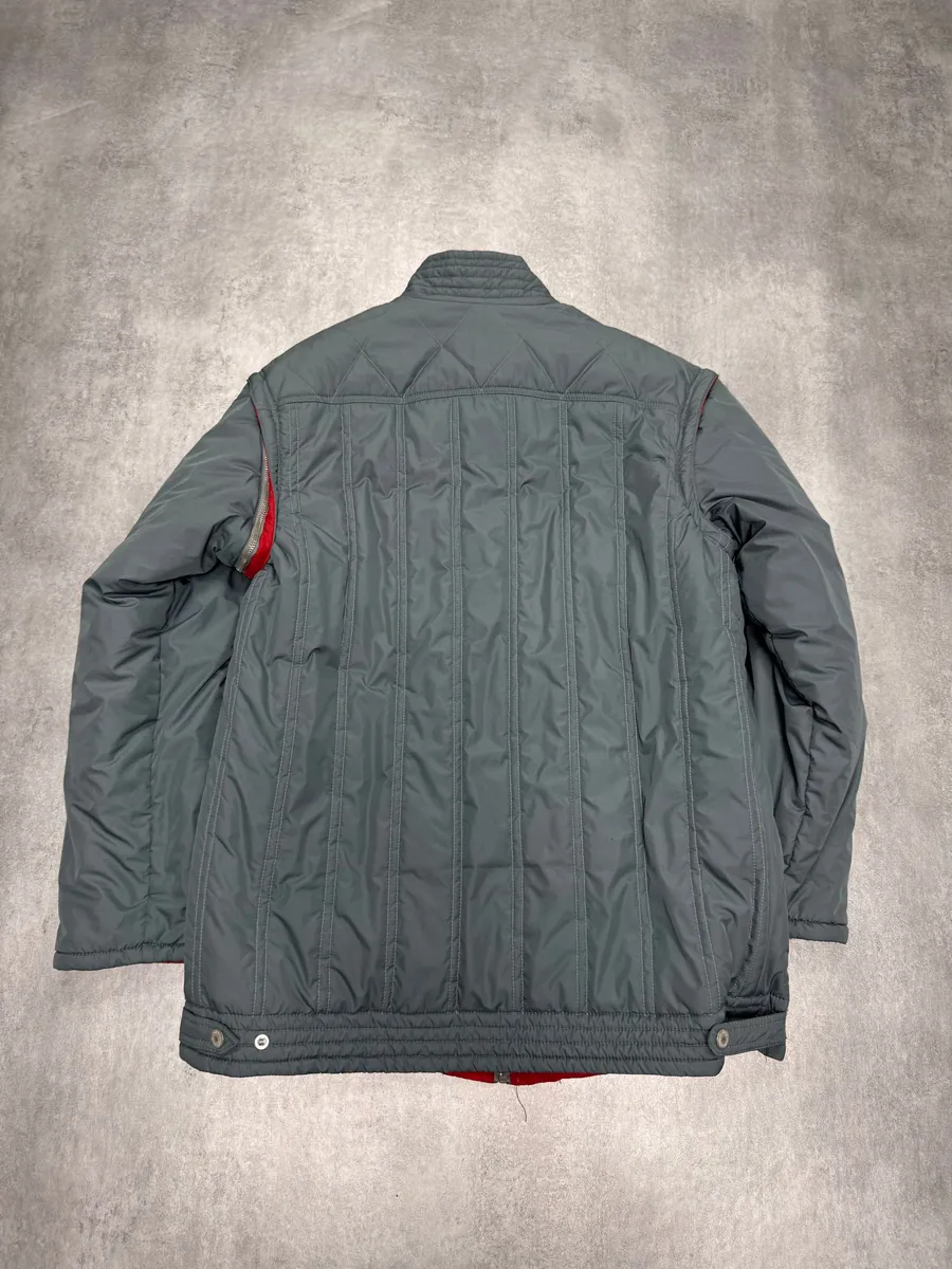 2000s Dolce & Gabbana Grey Sleeves Removable Puffer Jacket - Image 4