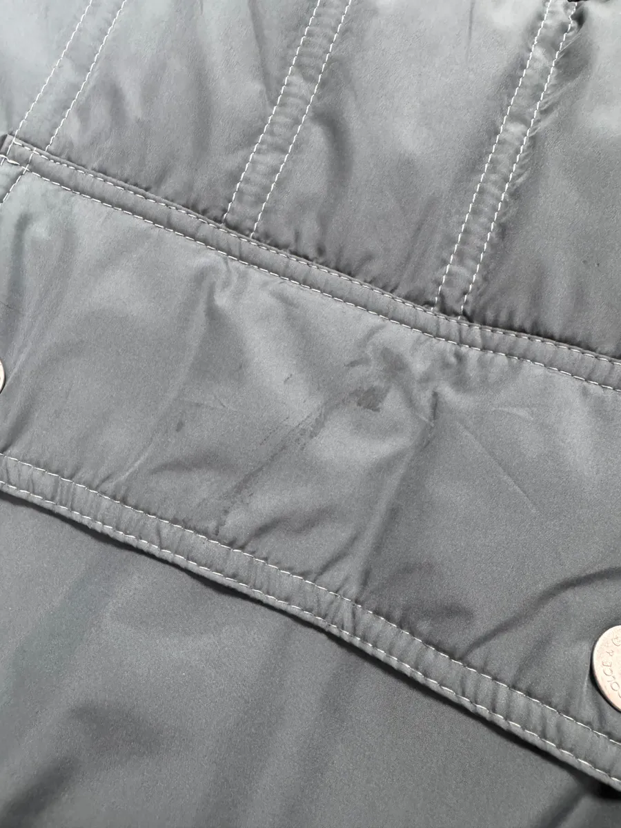 2000s Dolce & Gabbana Grey Sleeves Removable Puffer Jacket - Image 6