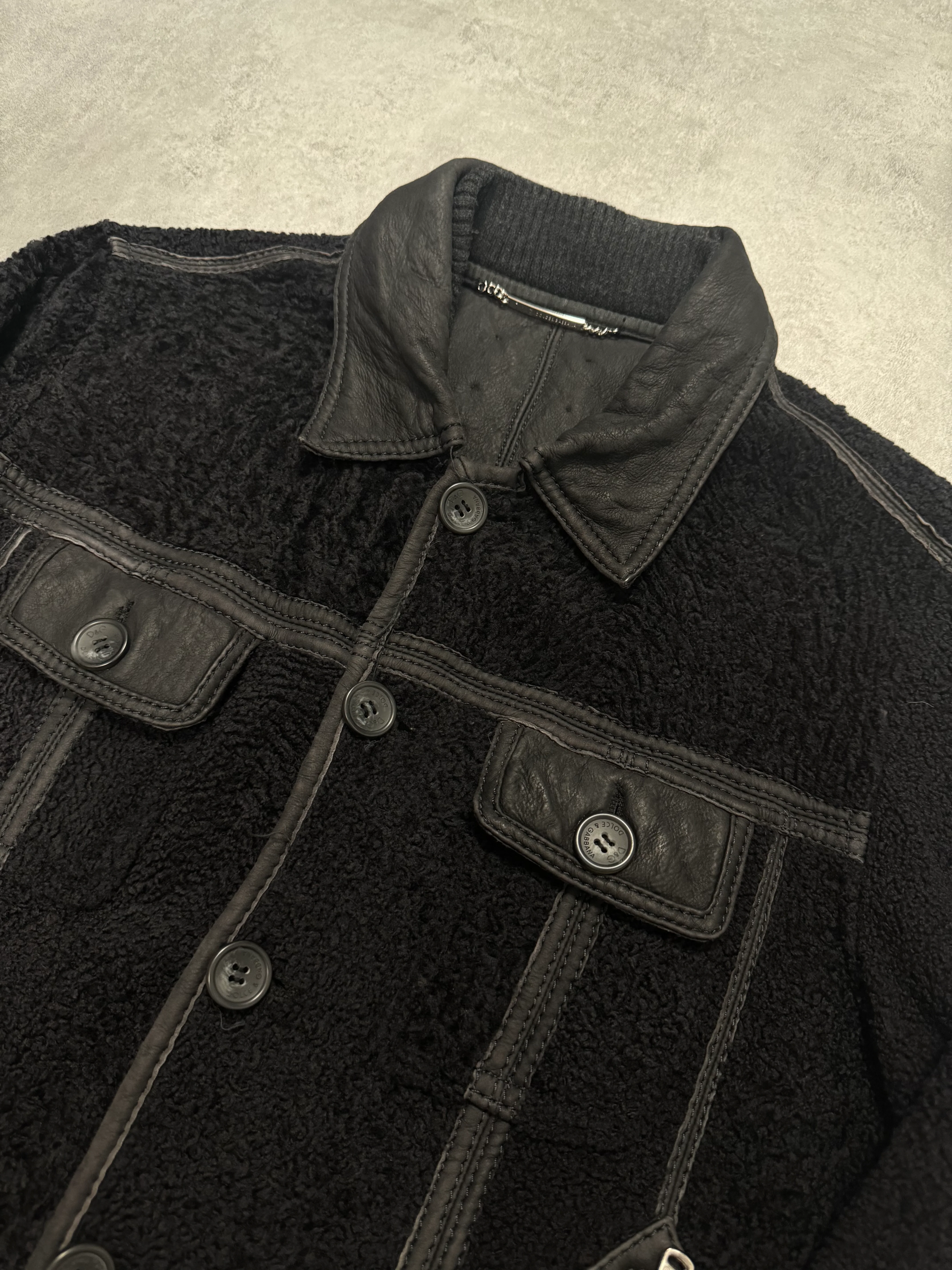2000s Dolce & Gabbana Lamb Leather Jacket - Image 3