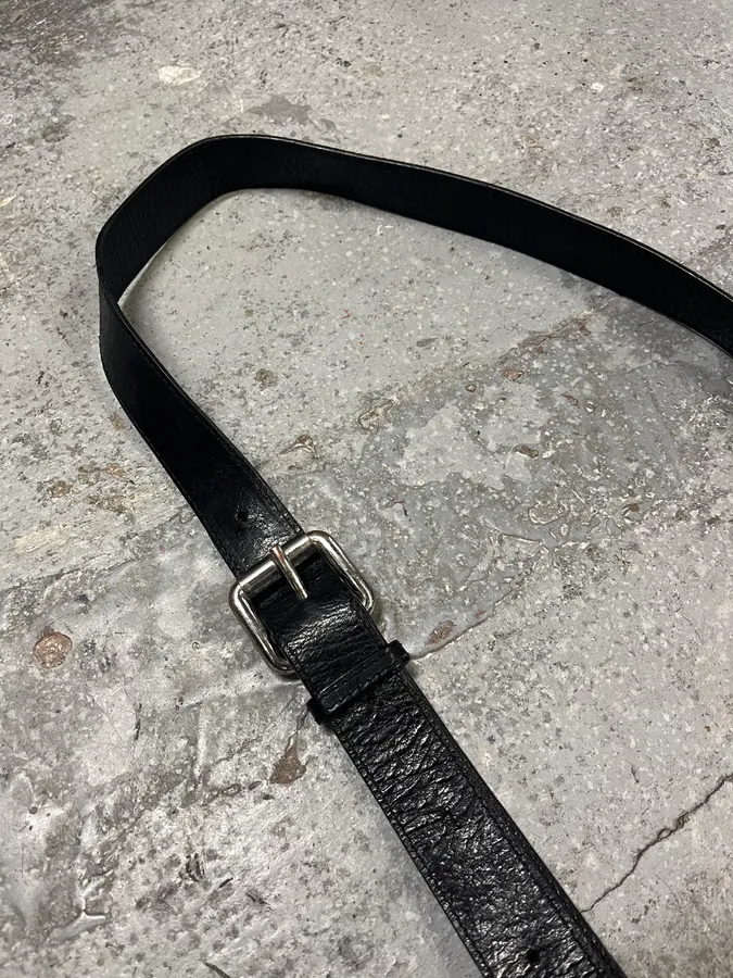 2000s Dolce & Gabbana Padlock Black Leather Shoulder Bag - Image 4