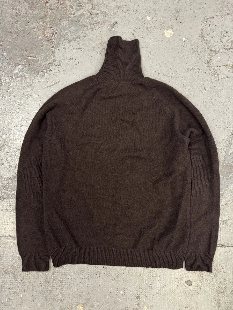 2000s Dries Van Noten Brown Wool Turtleneck - Image 4