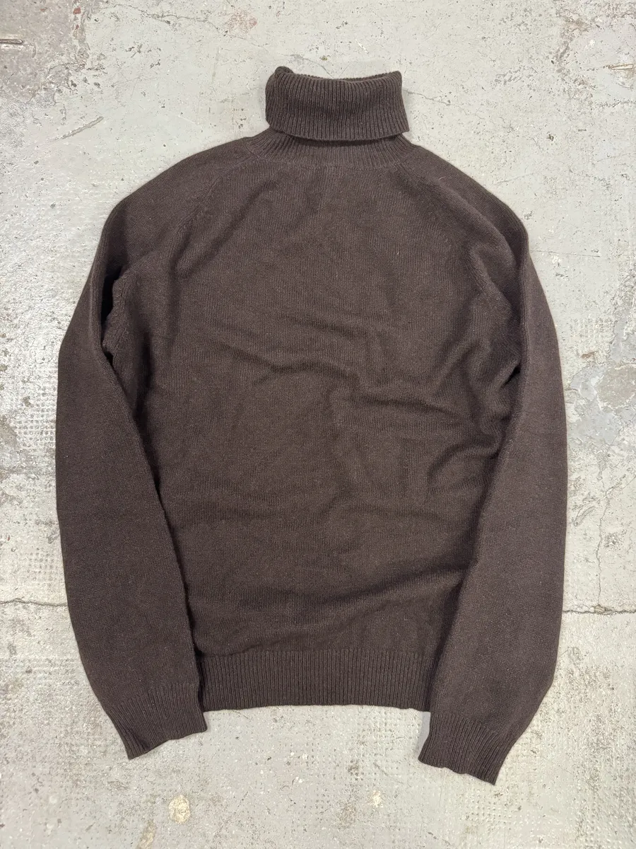 2000s Dries Van Noten Brown Wool Turtleneck - Image 7