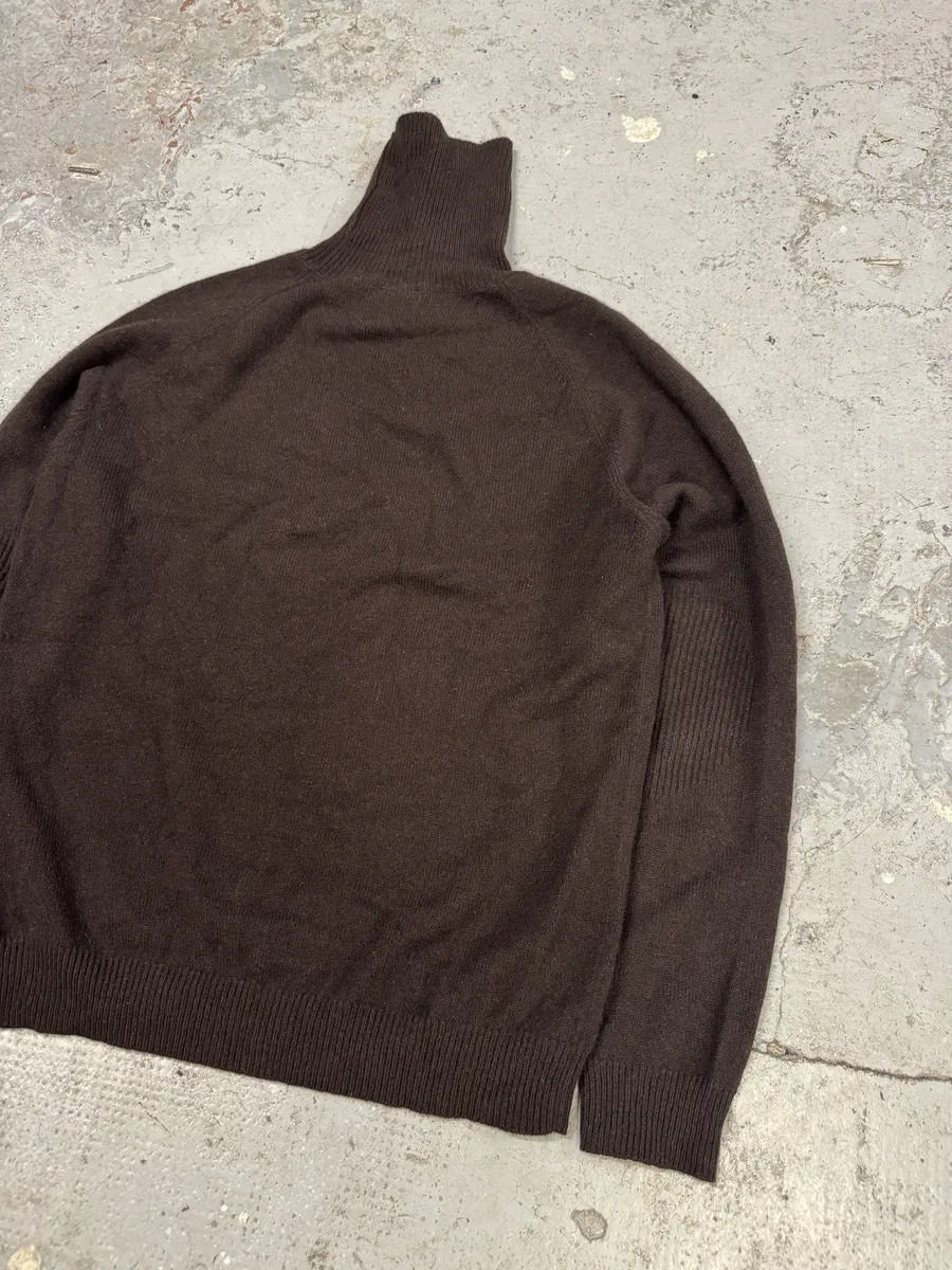 2000s Dries Van Noten Brown Wool Turtleneck - Image 8