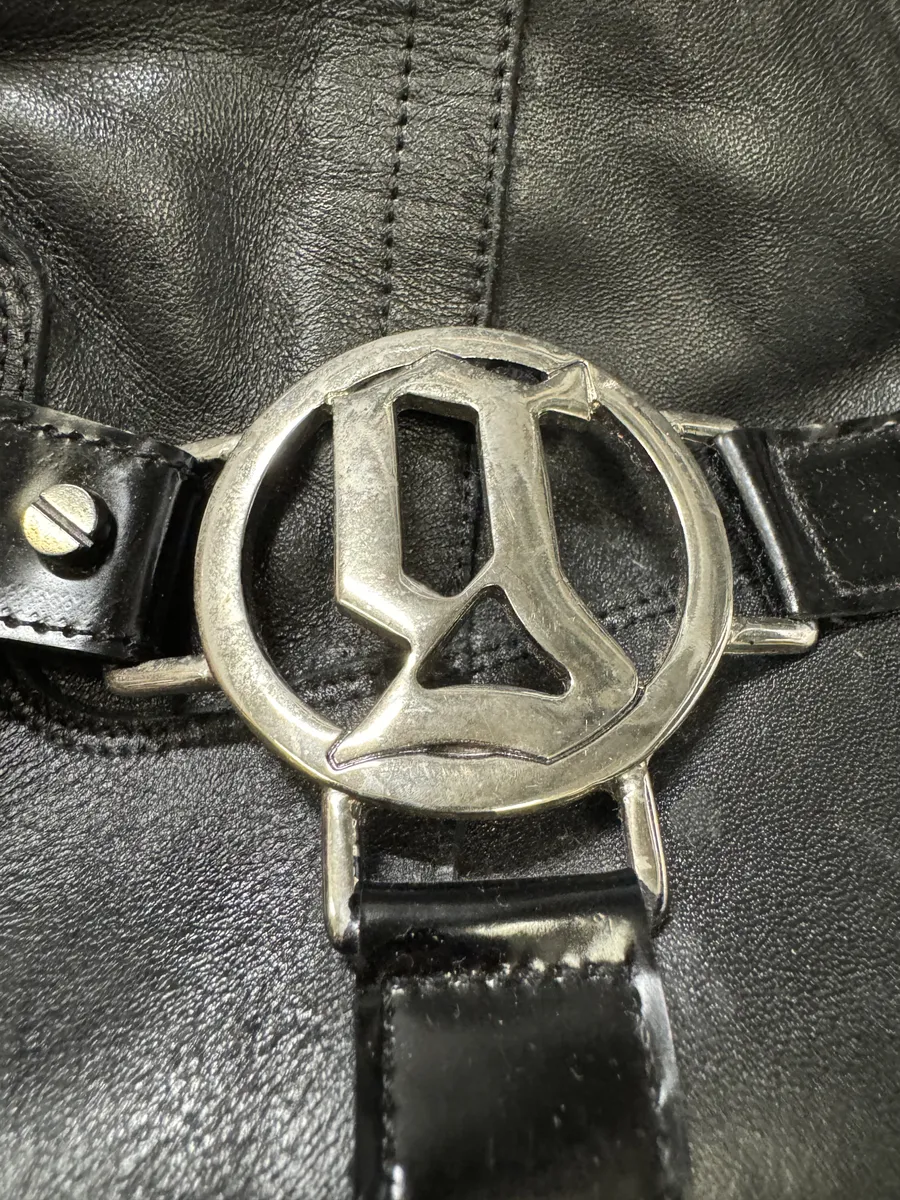 2000s Galliano Black Buckle Leather Boots - Image 6