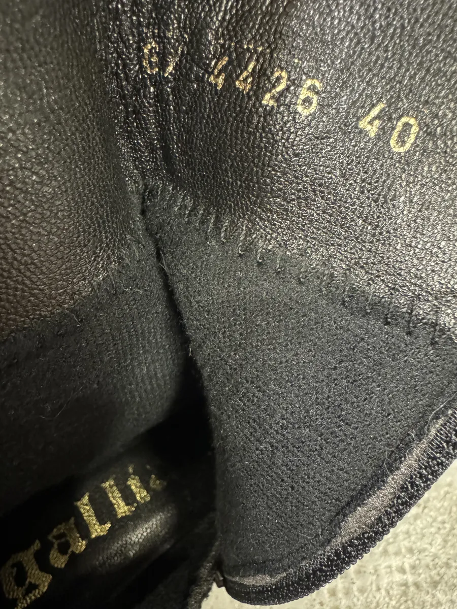 2000s Galliano Black Buckle Leather Boots - Image 7