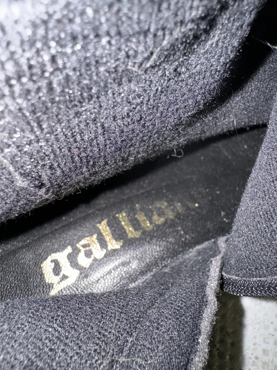 2000s Galliano Black Buckle Leather Boots - Image 8