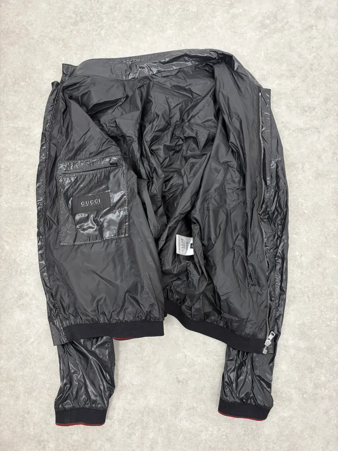 2000s Gucci Black Windbreaker Jacket - Image 7