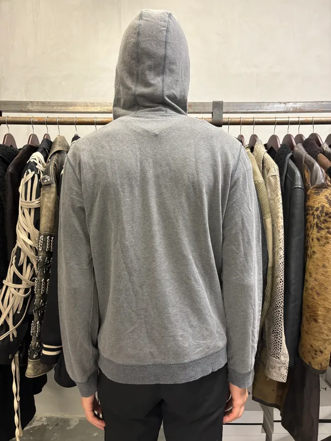 2000s Gucci Grey Propaganda Hooded Sweater - Image 3