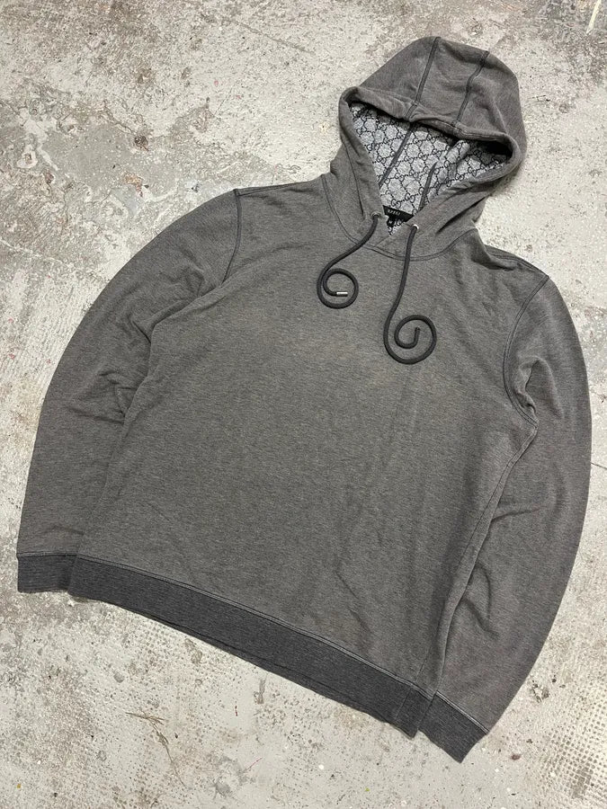 2000s Gucci Grey Propaganda Hooded Sweater - Image 4