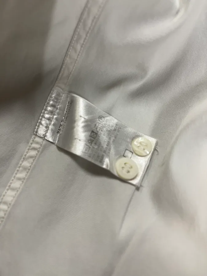 2000s Gucci Minimalist Slim White Shirt - Image 11